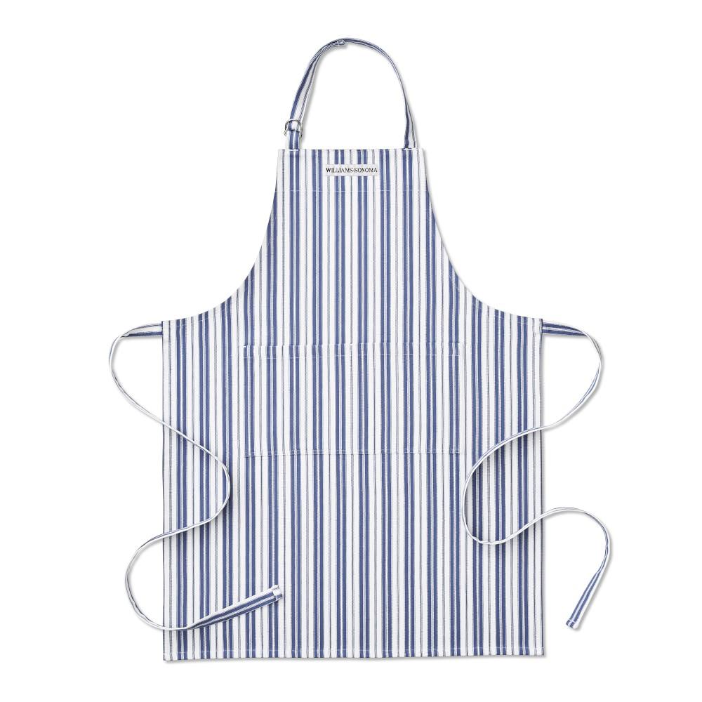 Blue and white apron deals